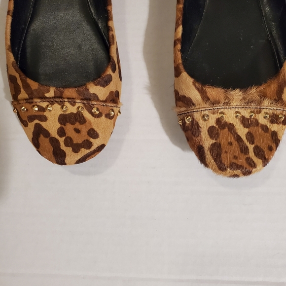 Steve Madden Tan K Studd Gold Studded Flats 8 - Picture 5 of 12